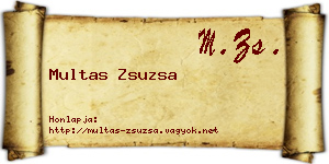 Multas Zsuzsa névjegykártya